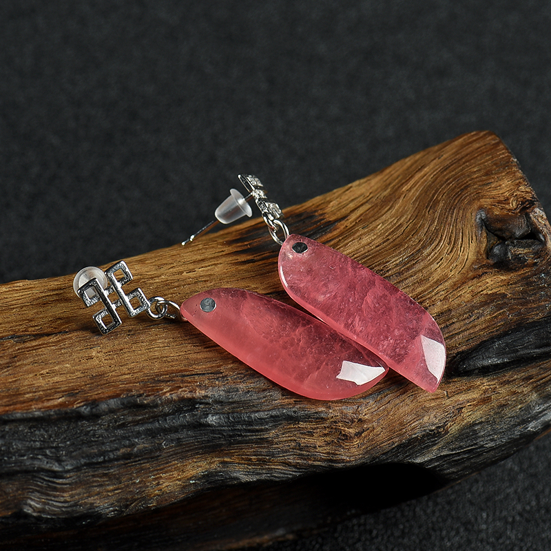 红纹石耳坠-红掌柜