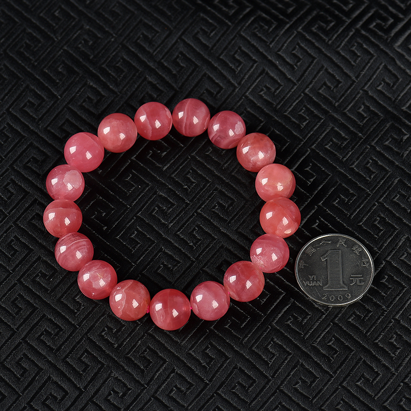 阿根廷天然红纹石手串-红掌柜