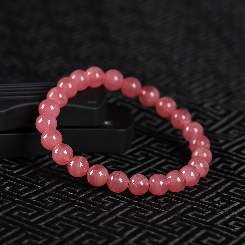 天然红纹石单圈手串-红掌柜