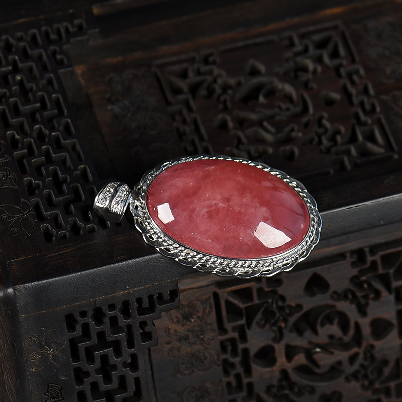 天然红纹石随形吊坠-红掌柜