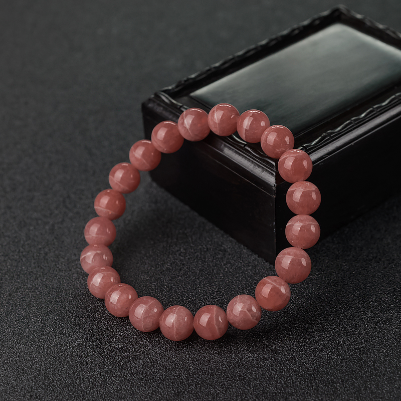 阿根廷天然红纹石手串-红掌柜