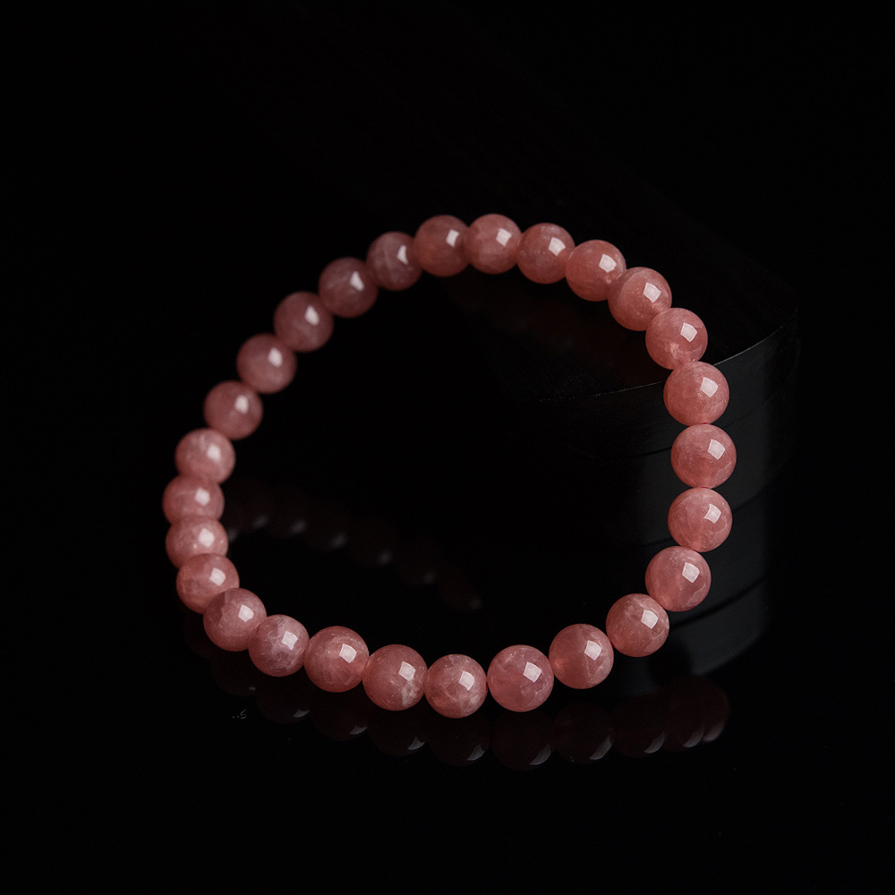 天然红纹石单圈手串-红掌柜