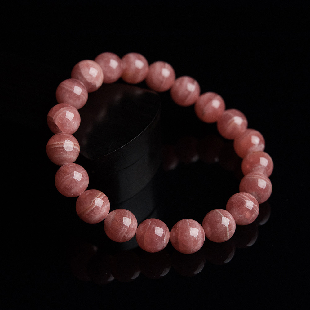 天然红纹石单圈手串-红掌柜