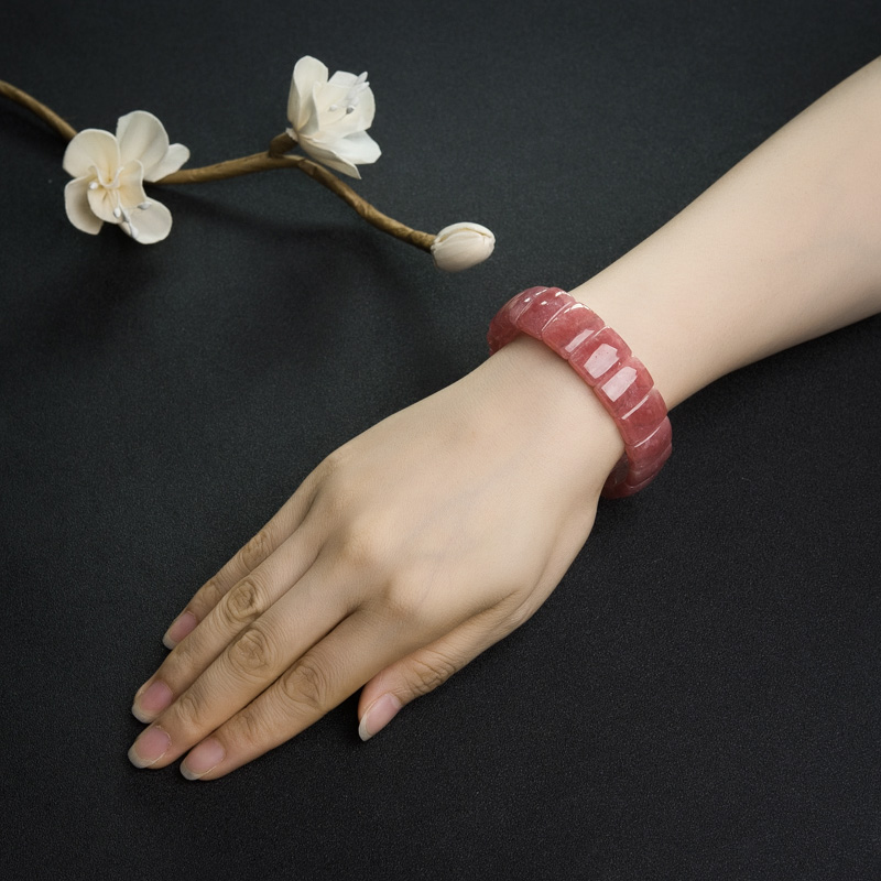 阿根廷红纹石单圈手串-红掌柜