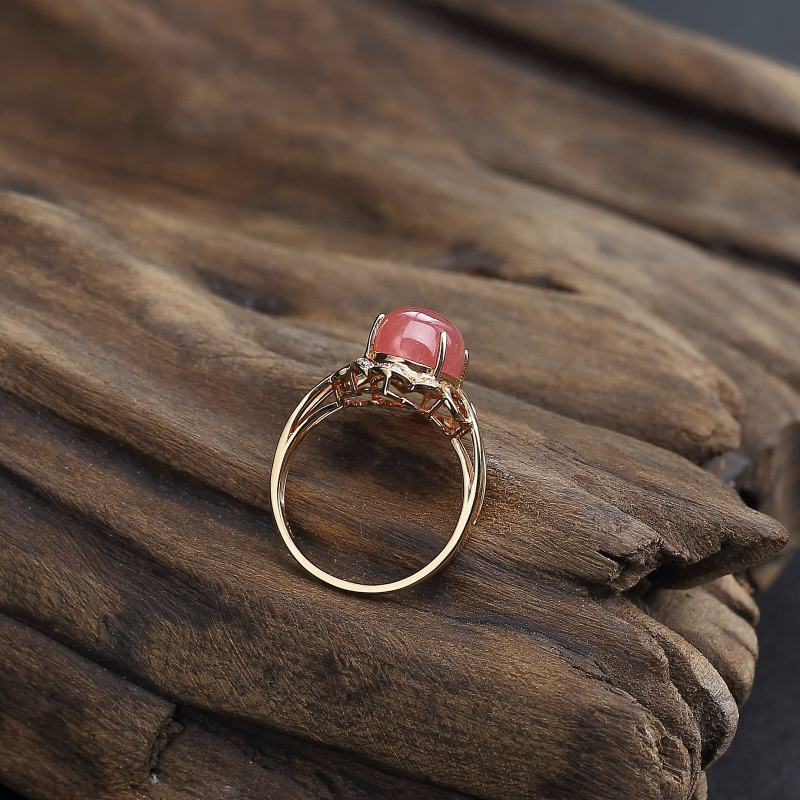 天然红纹石戒指-红掌柜