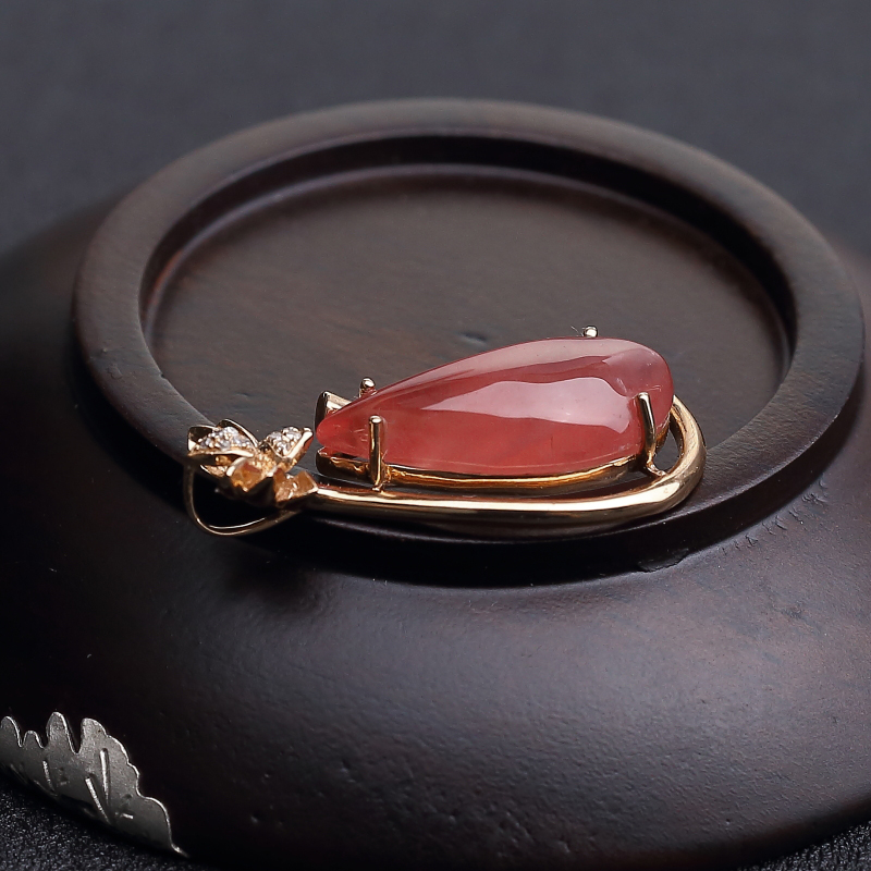 天然红纹石随形吊坠-红掌柜