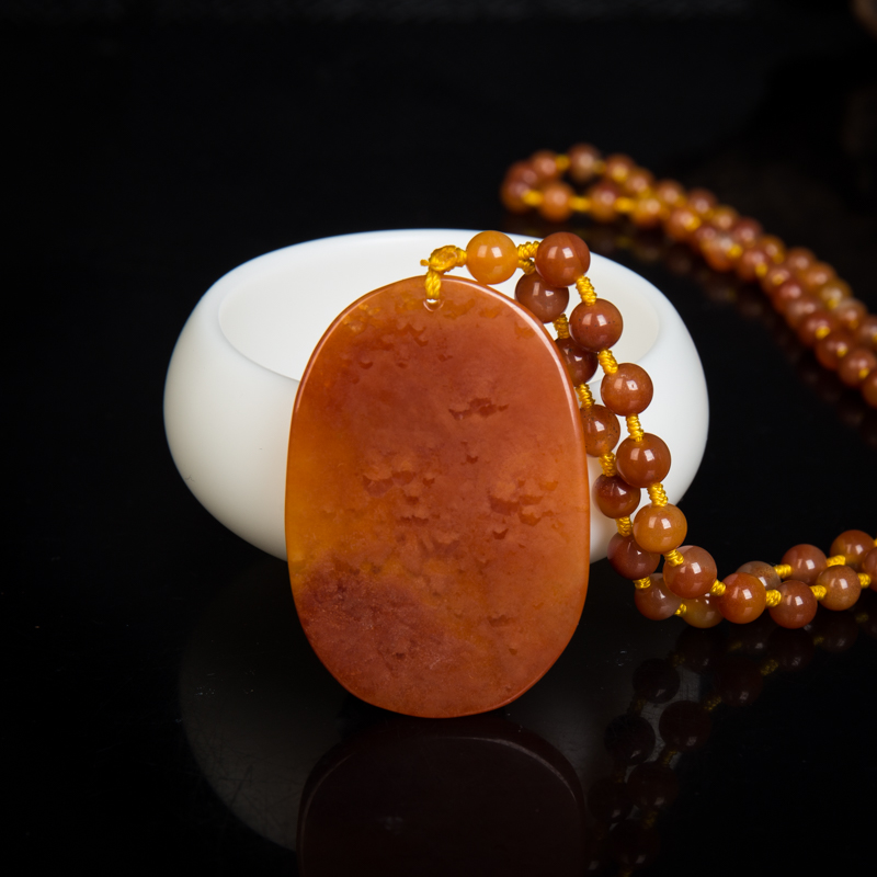 黄龙玉龙凤呈祥吊坠-红掌柜