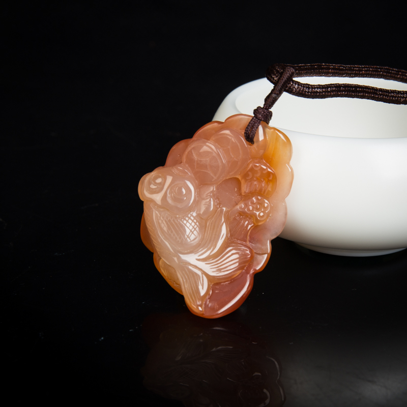 山料黄龙玉金玉满堂吊坠-红掌柜