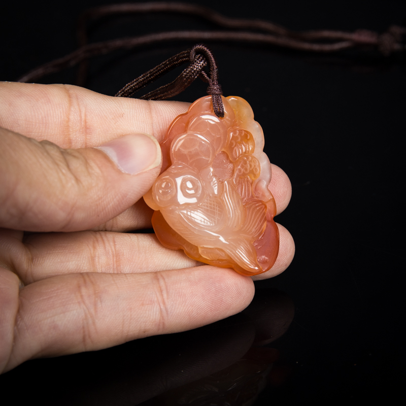 山料黄龙玉吊坠-红掌柜