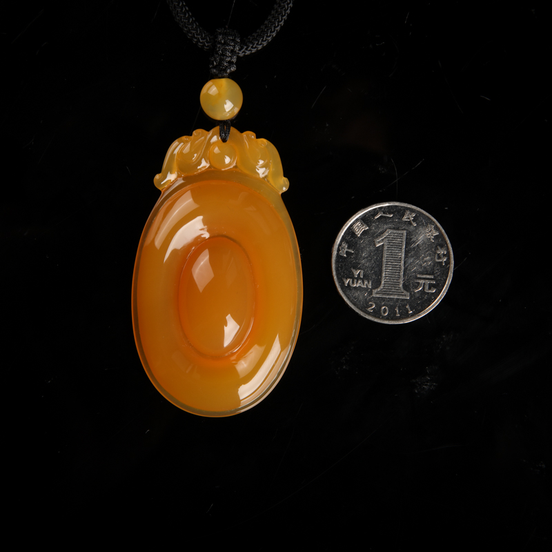 云南龙陵黄龙玉福贝吊坠-红掌柜