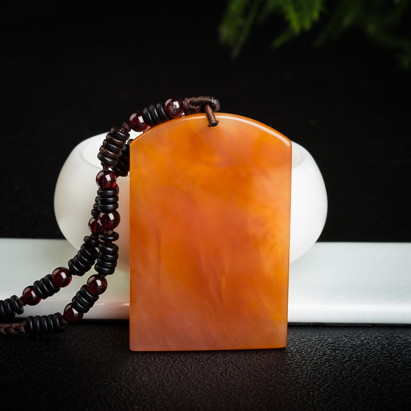 云南天然黄龙玉弥勒佛吊坠-红掌柜