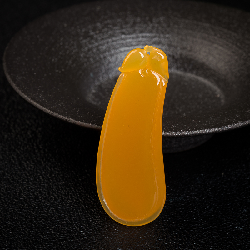 天然山料黄龙玉福瓜吊坠-红掌柜