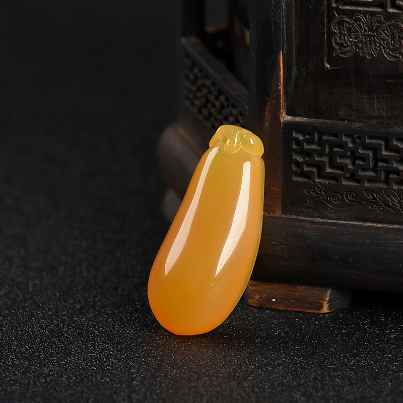 山料黄龙玉福瓜吊坠-红掌柜