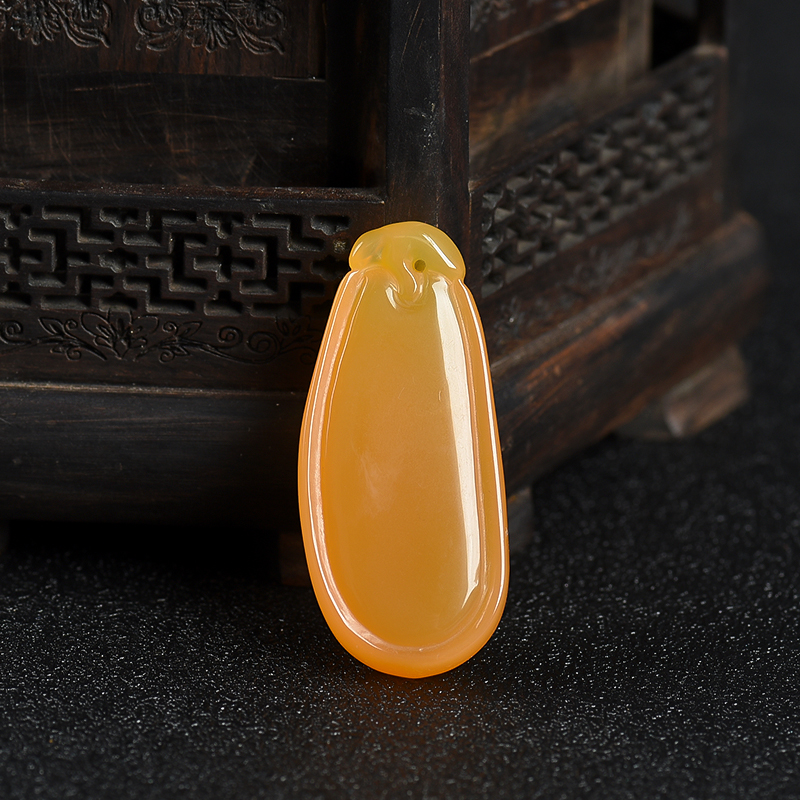 黄龙玉福瓜吊坠-红掌柜