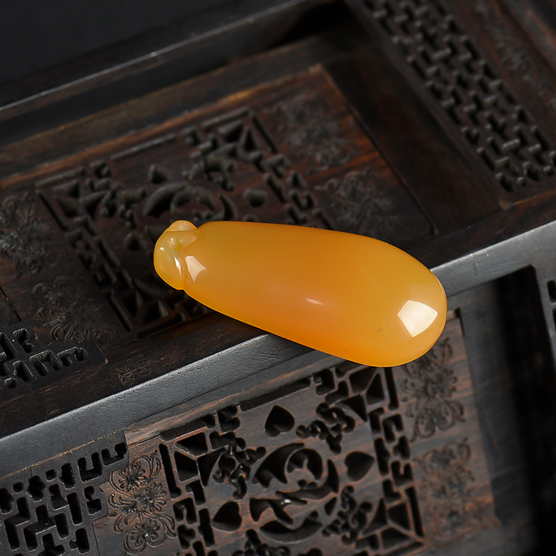 天然黄龙玉福瓜吊坠-红掌柜