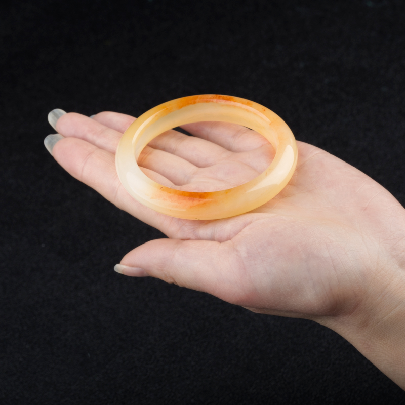 龙陵黄龙玉手镯-红掌柜