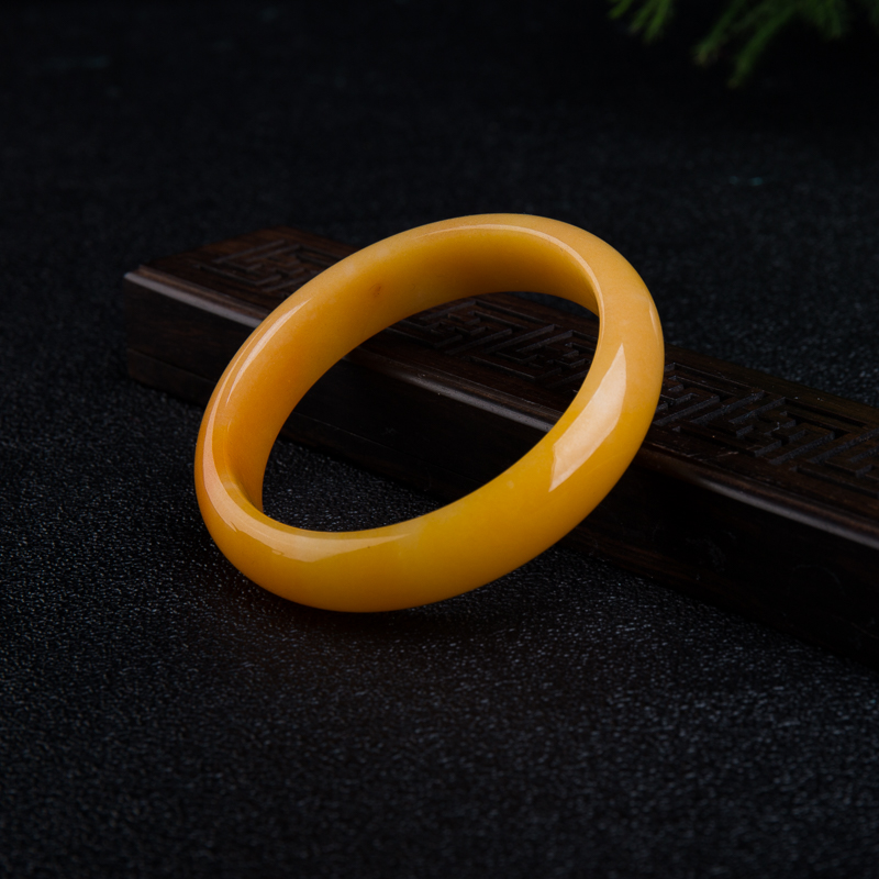 山料黄龙玉平安镯-红掌柜