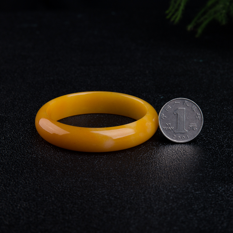 天然黄龙玉平安镯-红掌柜