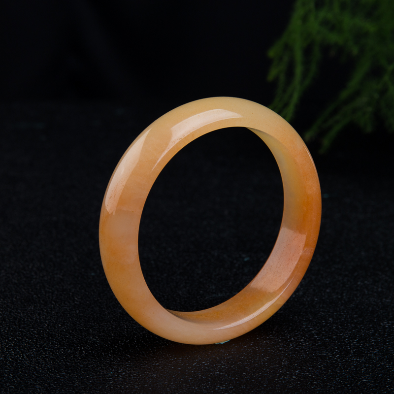 山料西瓜红黄龙玉平安镯-红掌柜