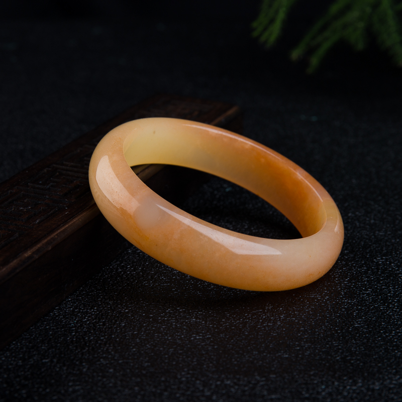 山料西瓜红黄龙玉平安镯-红掌柜