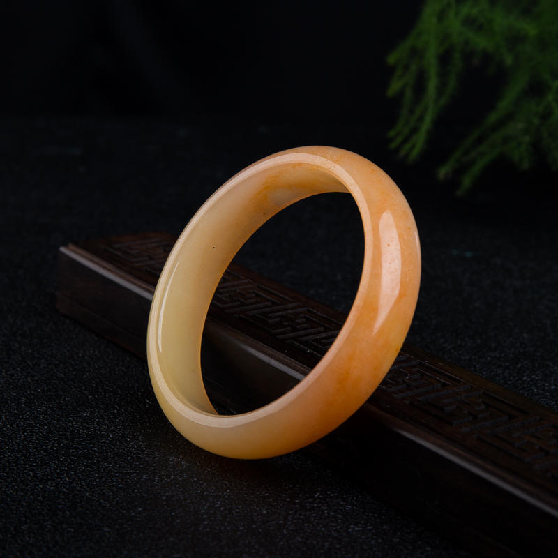 西瓜红黄龙玉平安镯-红掌柜