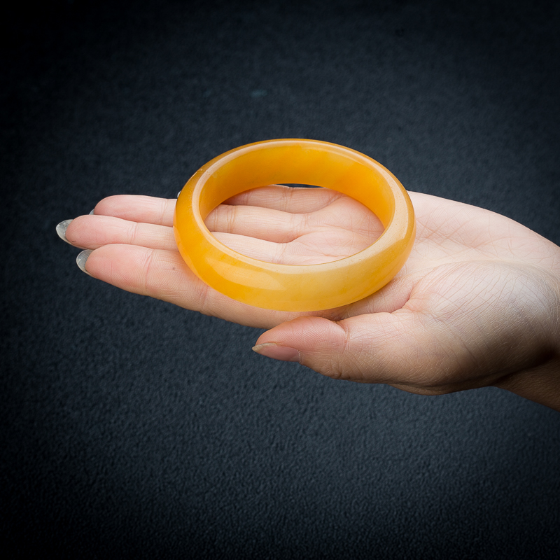 天然黄龙玉平安镯-红掌柜