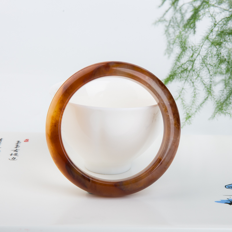 山料黄龙玉平安镯-红掌柜