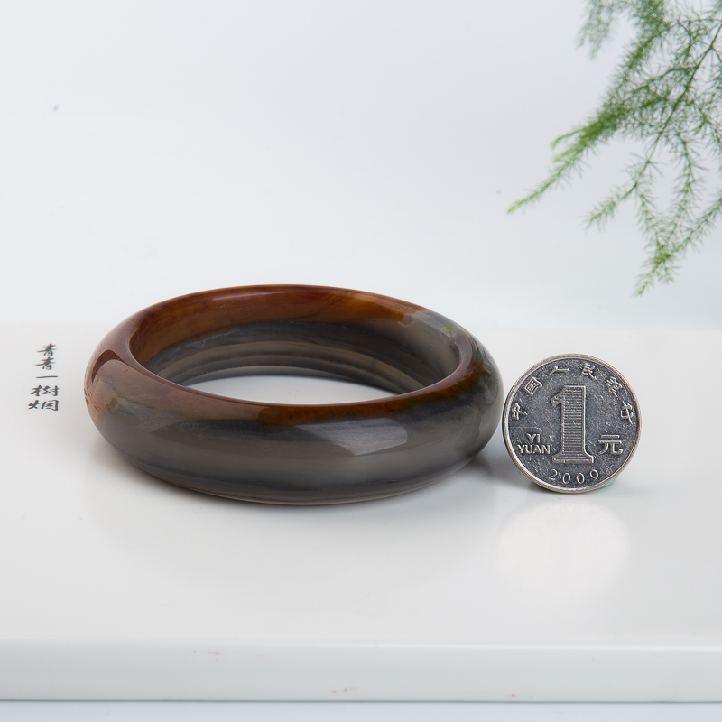 天然黄龙玉平安镯-红掌柜