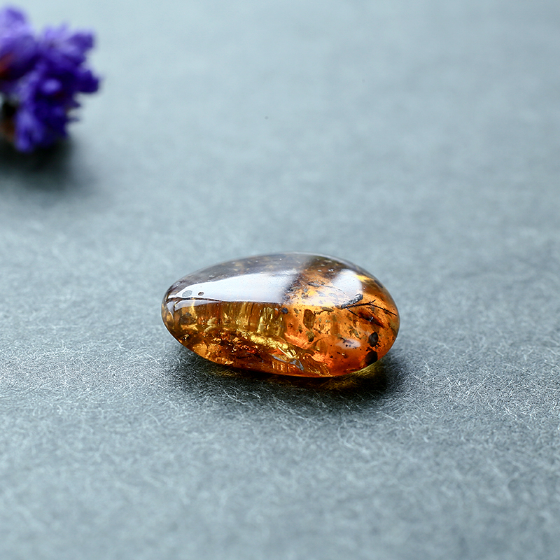 缅甸虫珀吊坠-红掌柜