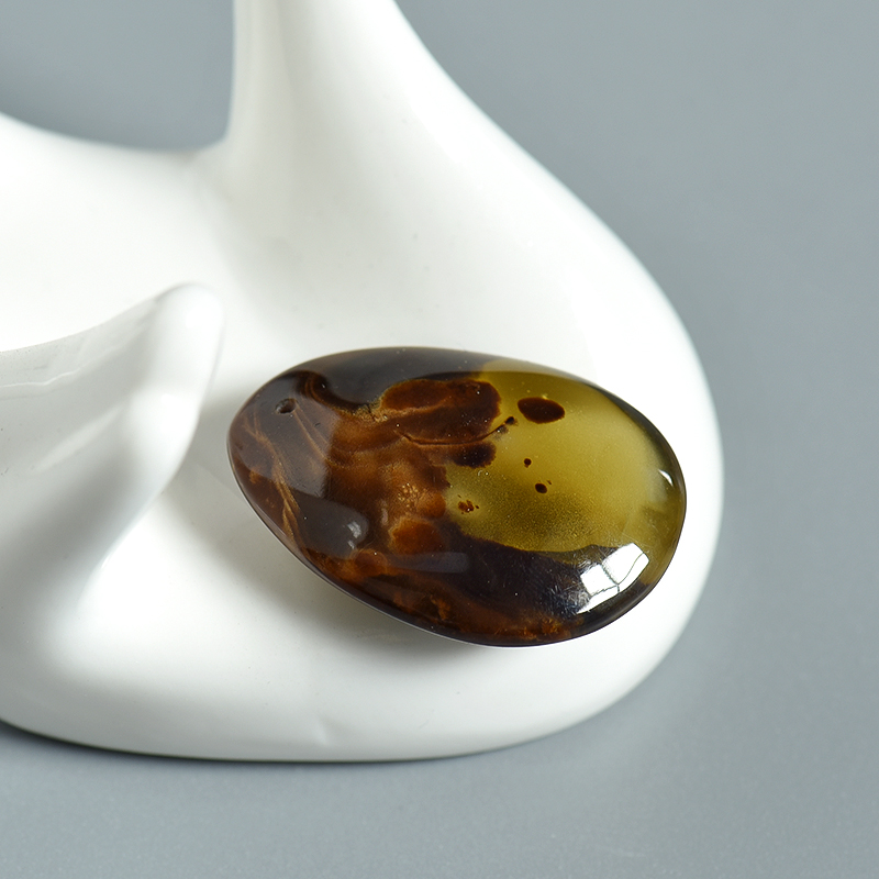 天然精品根珀吊坠-红掌柜