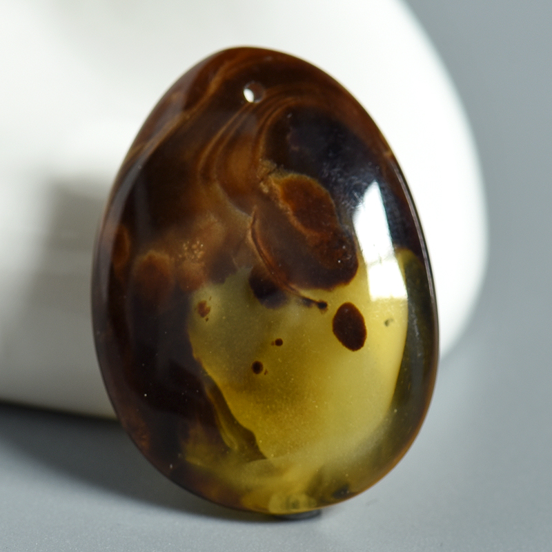 天然缅甸根珀吊坠-红掌柜