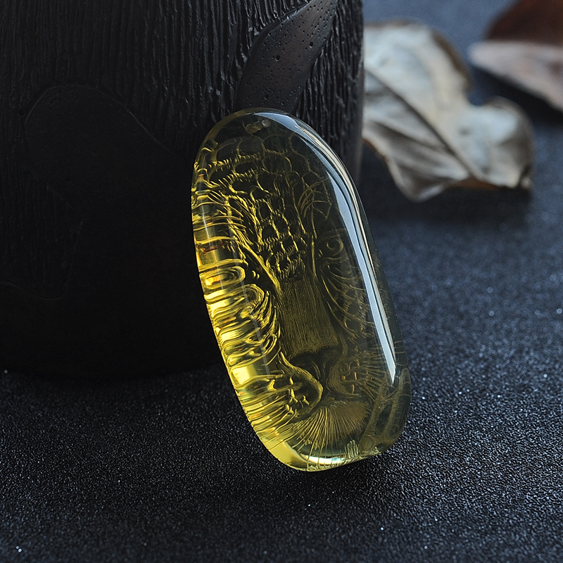 墨西哥蓝珀虎牌挂件-红掌柜