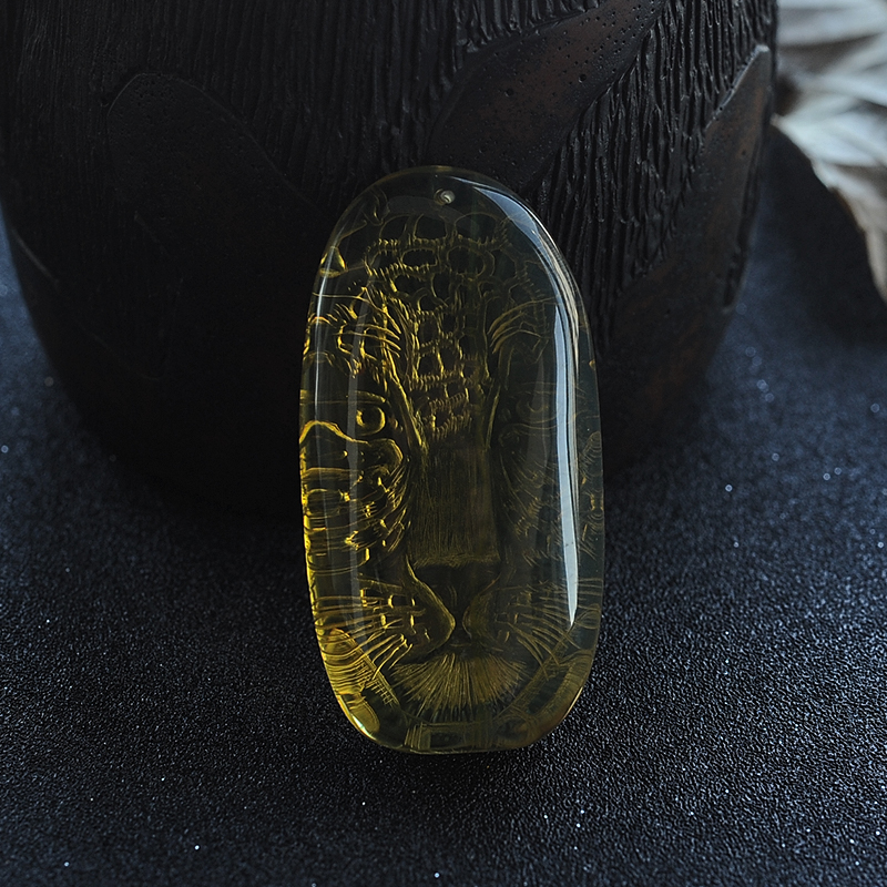 墨西哥蓝珀虎牌挂件-红掌柜