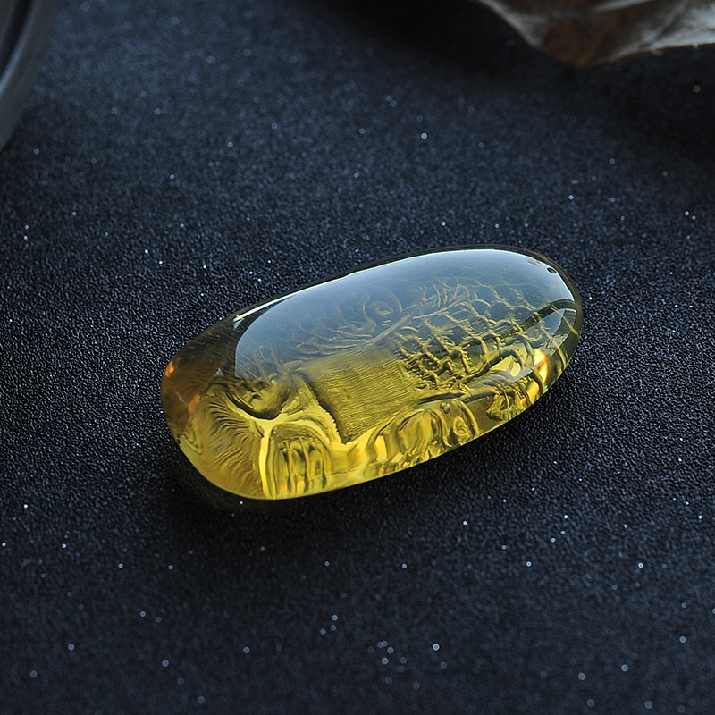 墨西哥蓝珀虎牌挂件-红掌柜