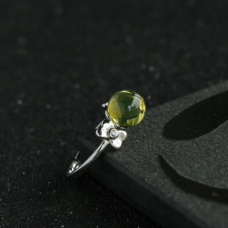 蓝珀戒指-红掌柜