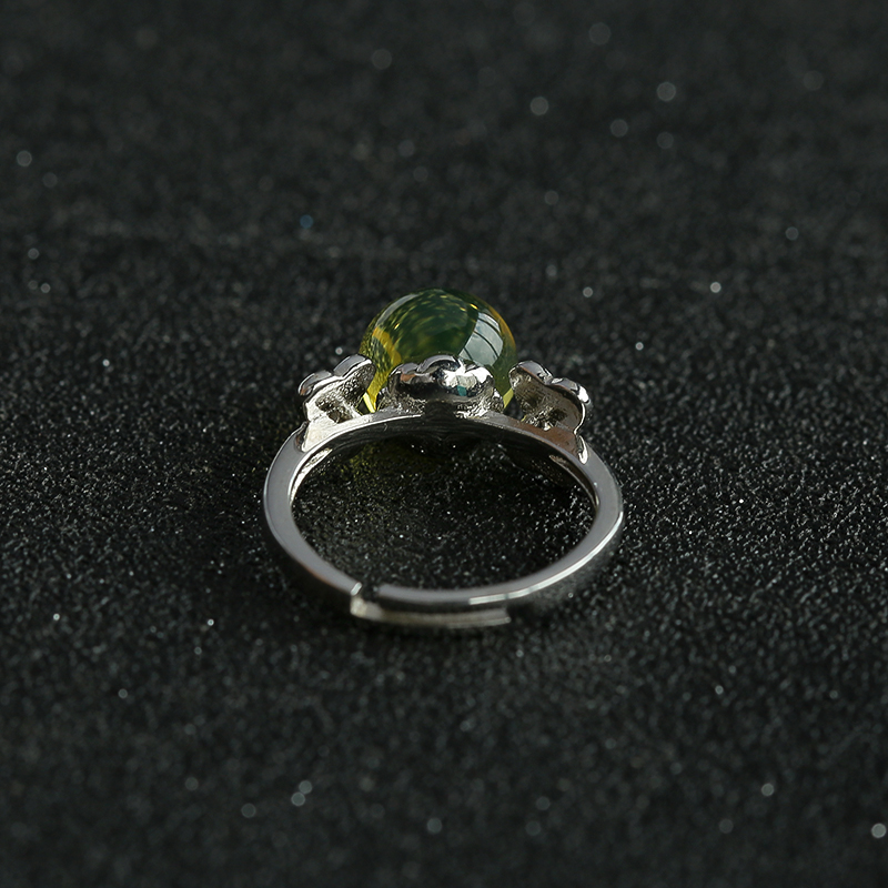 墨西哥蓝珀戒指-红掌柜