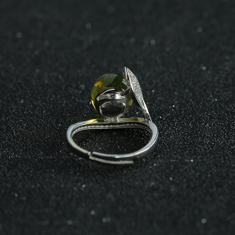 墨西哥蓝珀戒指-红掌柜