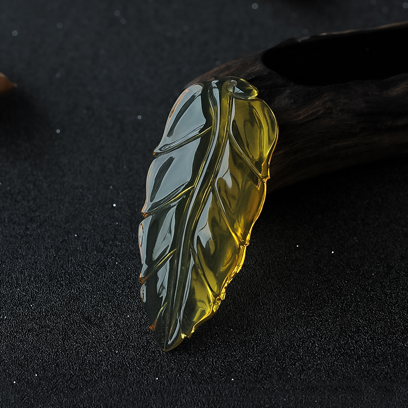 墨西哥蓝珀吊坠-红掌柜