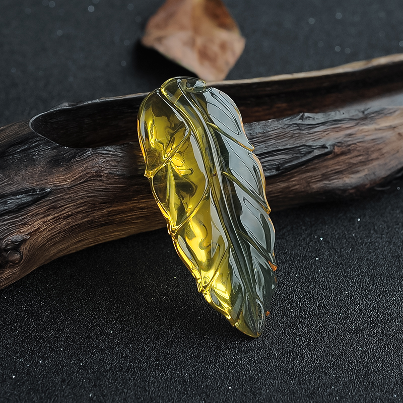 墨西哥蓝珀吊坠-红掌柜