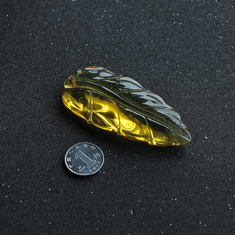 墨西哥蓝珀吊坠-红掌柜