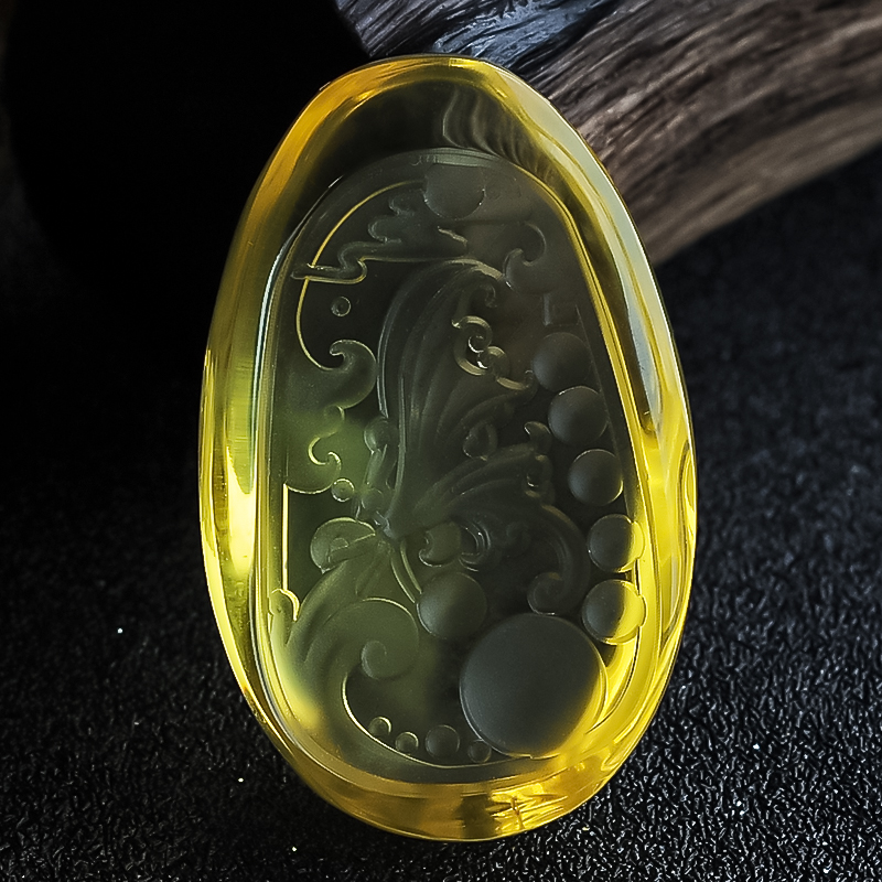 墨西哥金珀蝴蝶吊坠-红掌柜