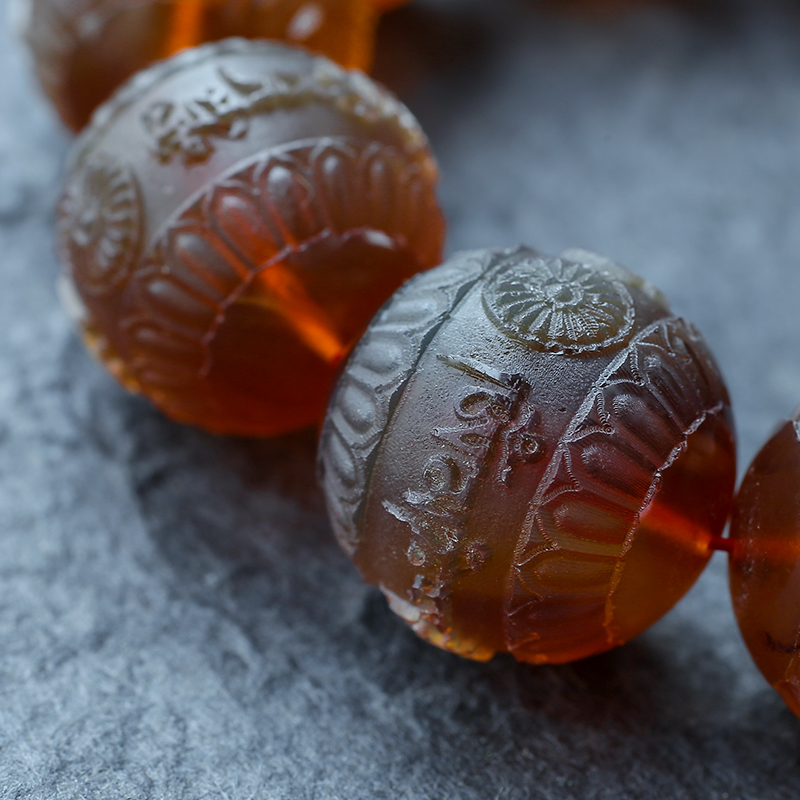 天然琥珀单圈 - 红掌柜珠宝