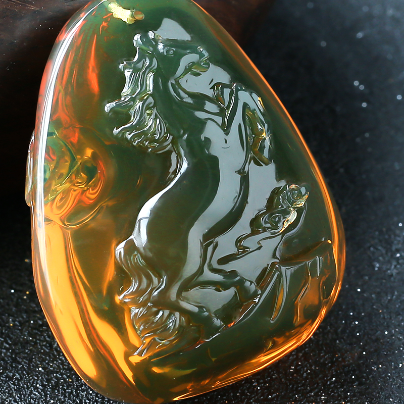 墨西哥琥珀挂坠 - 红掌柜珠宝