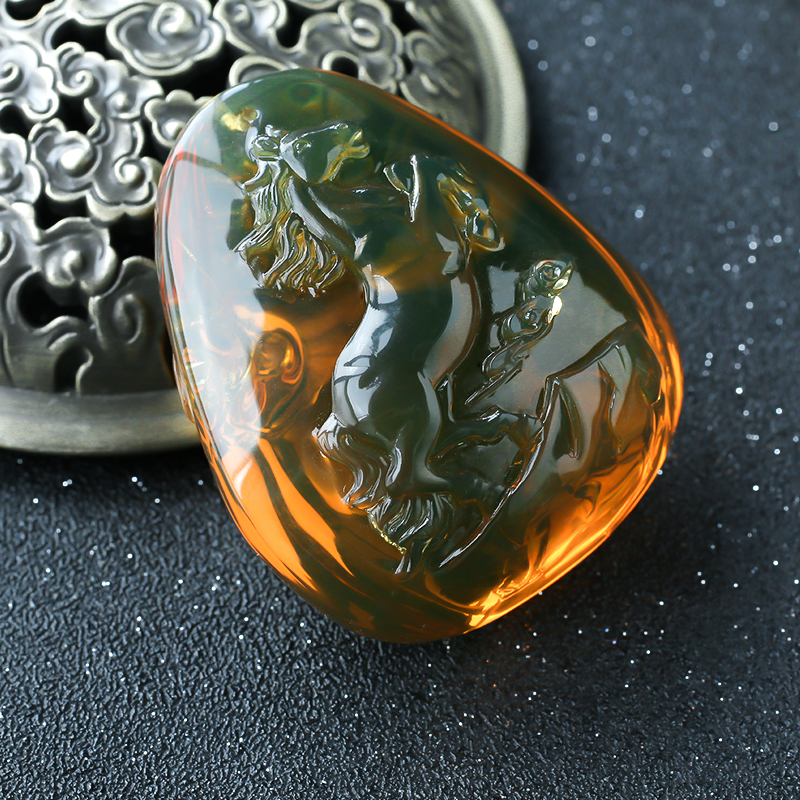 蓝珀吊坠 - 红掌柜珠宝