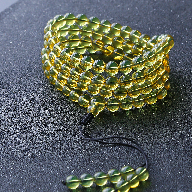 3A净水蓝珀佛珠 - 红掌柜珠宝