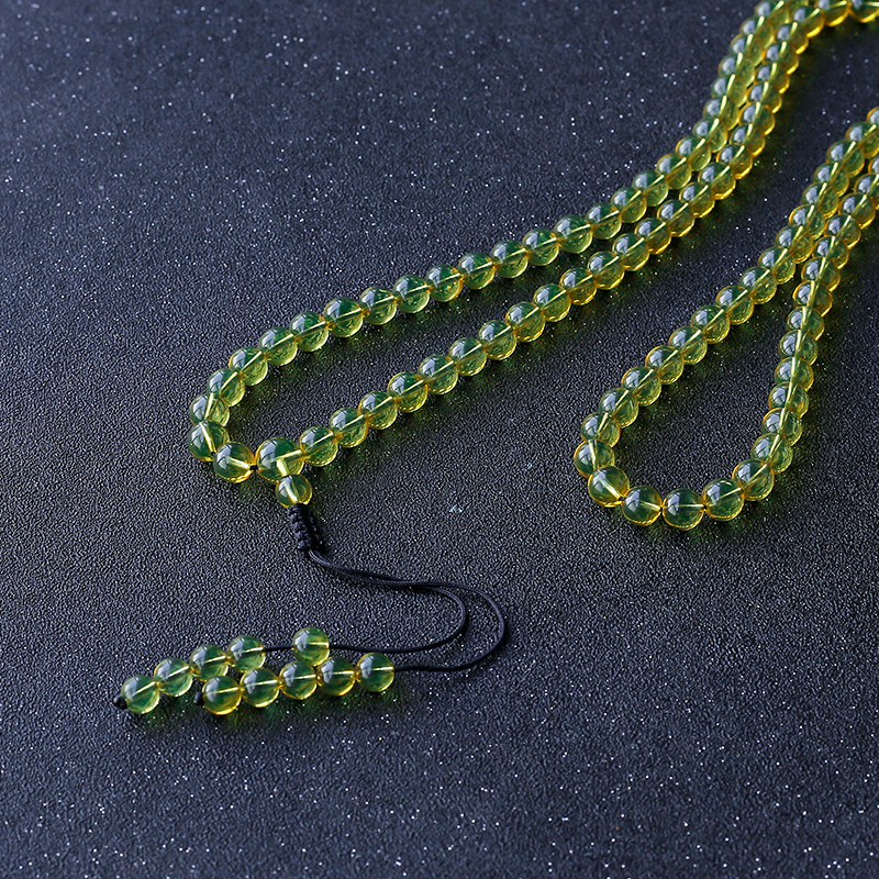 3A净水蓝珀佛珠 - 红掌柜珠宝