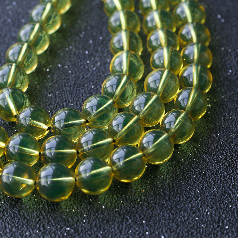 3A净水蓝珀佛珠 - 红掌柜珠宝