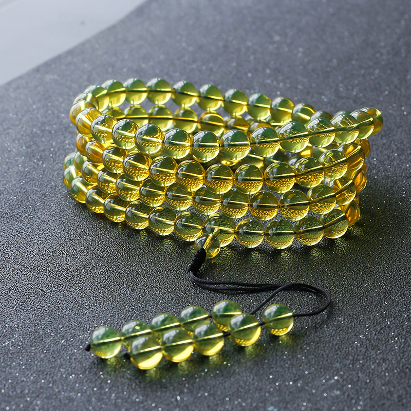 3A净水蓝珀佛珠 - 红掌柜珠宝