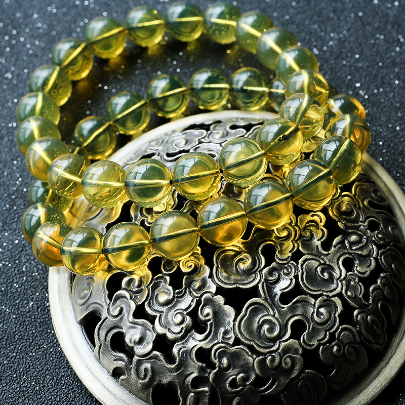 3A净水蓝珀手串 - 红掌柜珠宝