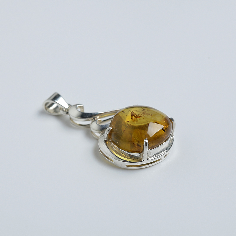 天然琥珀吊坠-红掌柜